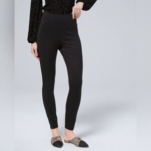 White House Black Market Women’s Scuba Knit Runway Black Leggings Size 14